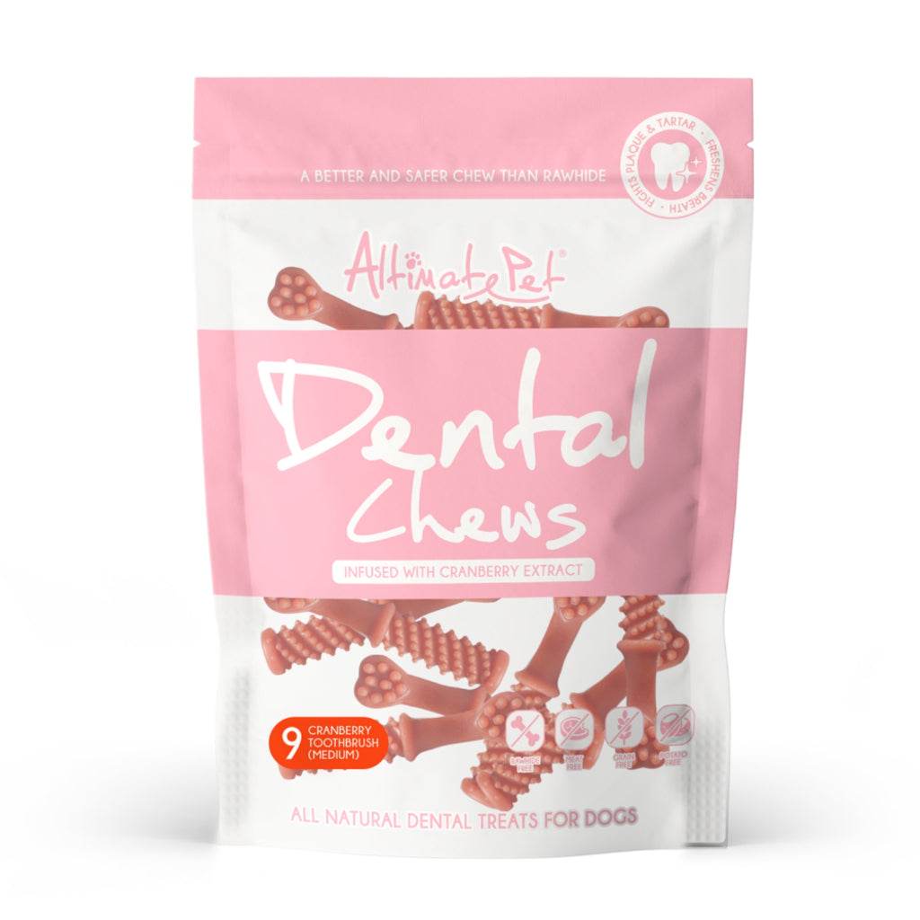 Altimate Pet Dog Dental Chew 150g Medium Cranberry 9s
