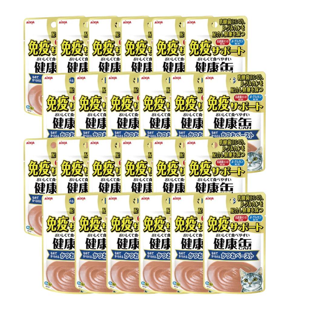 Bundle of 24 Aixia Kenko Pouch For Cat KPM2 Skipjack Tuna