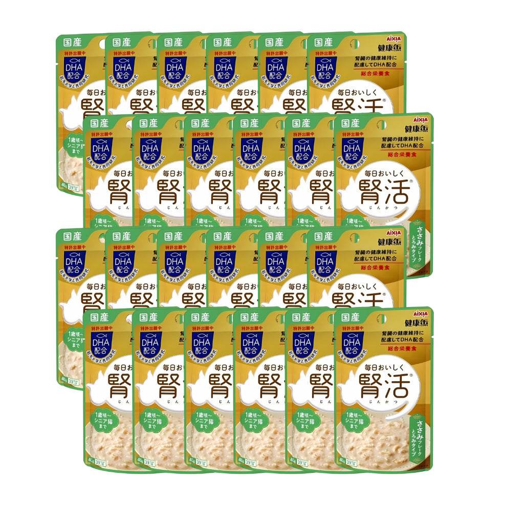 Bundle of 24 Aixia Kenko Pouch For Cat KJ4 Chicken Flakes
