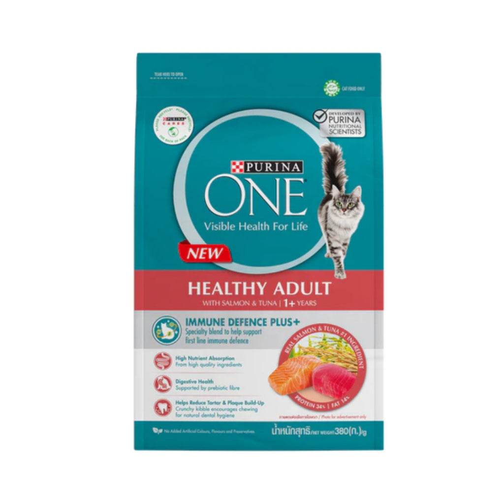 Purina ONE Dry Cat Food 380g Healthy Adult Salmon