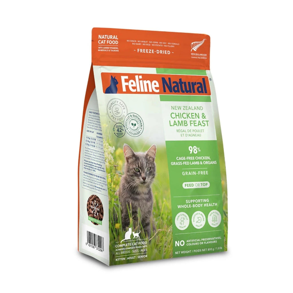 Feline Natural Freeze Dried Cat Food 320g/800g Chicken & Lamb 800g