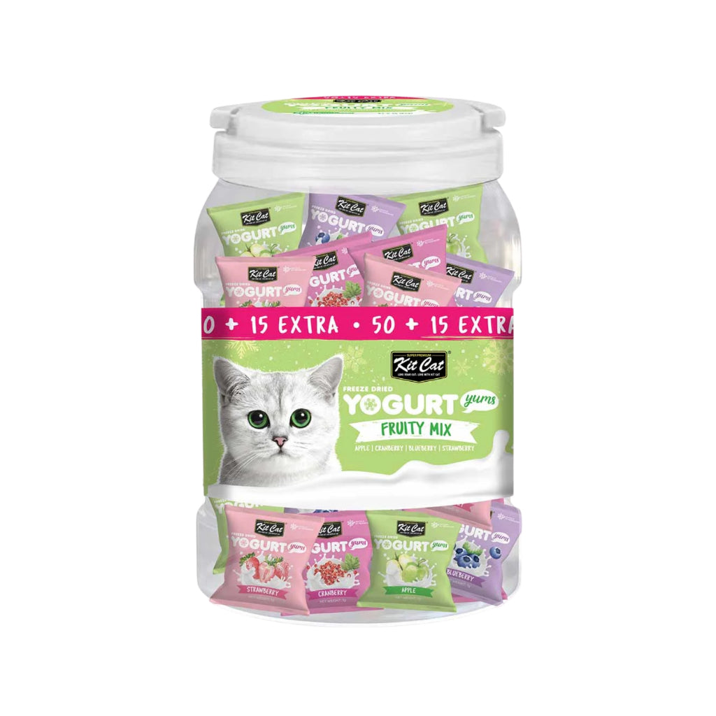 Kit Cat Purr Puree Tub Liquid Treats for Cats 15g Yogurt Fruity Mix