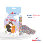 PowerPets Tofu Cat Litter 7L – Absorbent, Dust-Free, Clumping, Odor Control Rainbow 7L