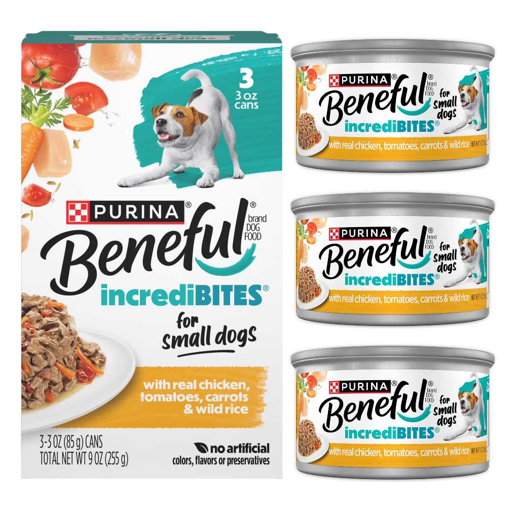 [Bundle of 3] Purina Beneful IncrediBites Wet Dog Food 85g – Soft Meaty Chunks for Small Dogs Real Chicken w Gravy